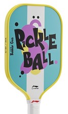 Li-Ning BUBBLE GUN Glaze Yellow Pickleball Paddle Racket 220g 14mm NWT ACPW027-2