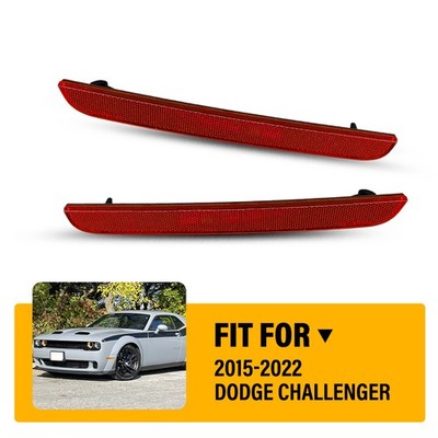 Left Right Fit 2015-2022 Dodge Challenger Red Rear Bumper Reflectors Replace EK