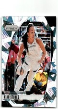 2024 Panini Prizm WNBA #122 Kiah Stokes Ice Prizms Las Vegas Aces