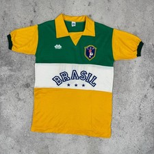 Vintage 80s CBF Brasil Brazil #10 Zico Football Shirt Soccer Jersey Dias Size M
