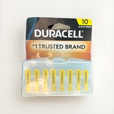 4 PACK-Duracell Hearing Aid Batteries with Easy-Fit Tab QTY 32 Size 10 DA10B32
