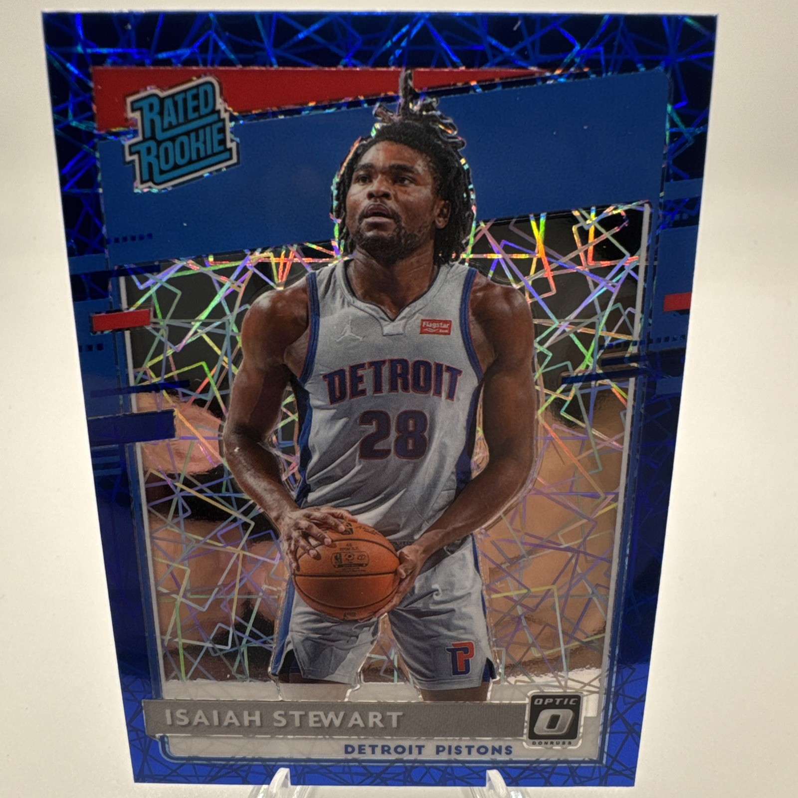 2020-21 NBA Panini Optic - Isaiah Stewart Rated Rookie #166 Blue Velocity Prizm