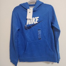 Kids Nike Blue Logo Graphic Pullover Hoodie Sweatshirt XL