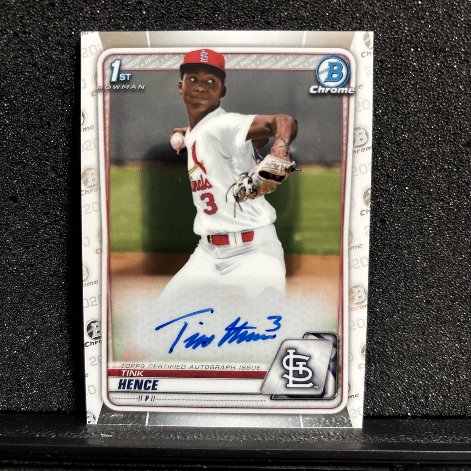 TINK HENCE 2020 BOWMAN CHROME DRAFT 1ST AUTOGRAPH CARDINALS AUTO