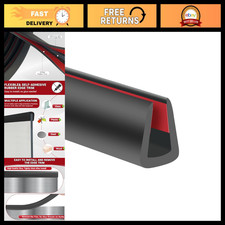 Self-Adhesive Rubber Edge Trim 1/4" U-Channel Protector for Metal, Glass, Plywoo