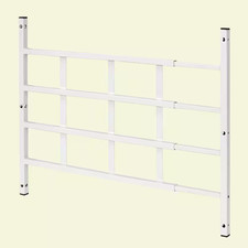 31 In. X 54 In. X 21-1/2 In. Fixed Window Guard, Steel 4-Bar White, Non-Egress