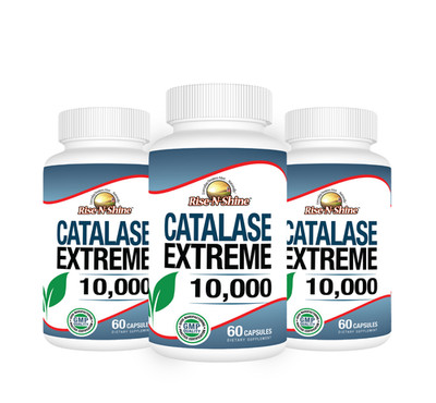 CATALASE EXTREME 10,000 - Buy 2 Get One FREE (3 Pack)  Rise-N-Shine