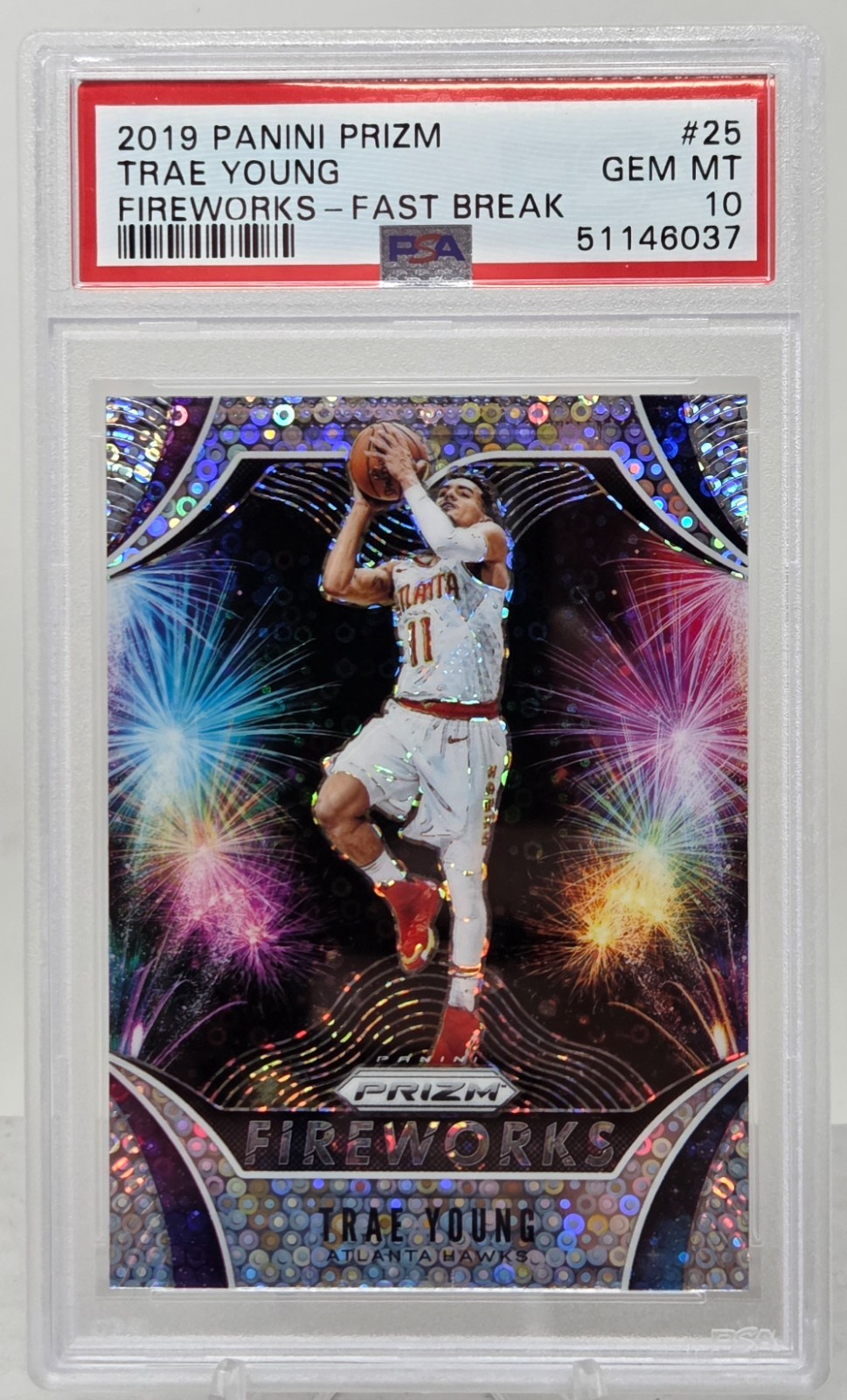 2019 Prizm TRAE YOUNG Fast Breaks Refractor PSA 10 Gem Mint