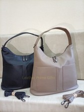 Leather tote bag, Women Black shoulder bag, H...