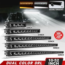 Black Magic Osram LED Double Spot Light Bar 12"-52" 12V 24V Offroad Driving Beam