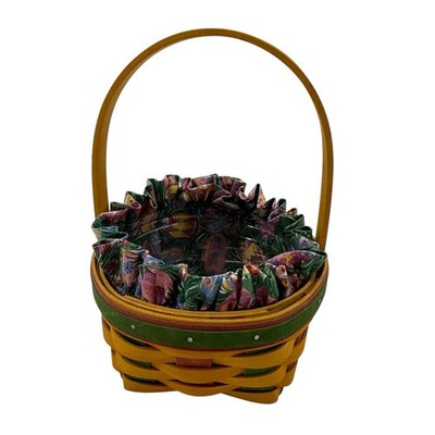 Longaberger Easter Basket With Liner & Protector 5.5''x 5.5'' x 3'' 1999 Vintage