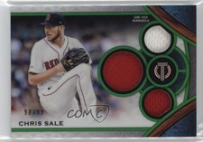 2021 Topps Tribute Tribute Triple Relics Green /99 Chris Sale #TTR-CS g5i