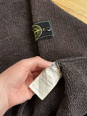 Stone Island Vintage 90s Chenille Knit Brown Luxury Sweater
