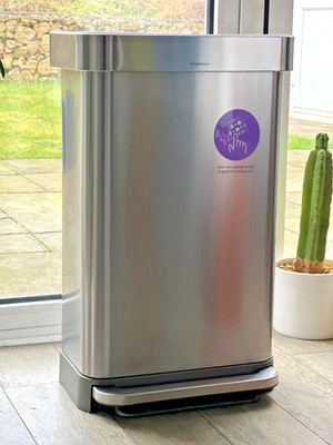 SIMPLEHUMAN 45L RECHTECKIGE STUFENDOSE LEISE TRETEIMER KÜCHE ABFALLEIMER TYP M