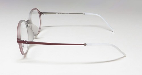 NEW RAY-BAN 7153F EYEGLASSES ROUND PLASTIC UNISEX FULL-RIM BROWN 5792 52-21-145 - Picture 4 of 8