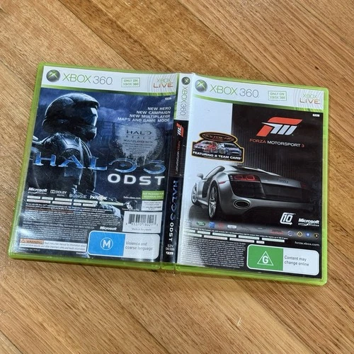 Forza Motorsport 3 & Halo 3 ODST Xbox 360 Microsoft Game & Manual - Double Pack