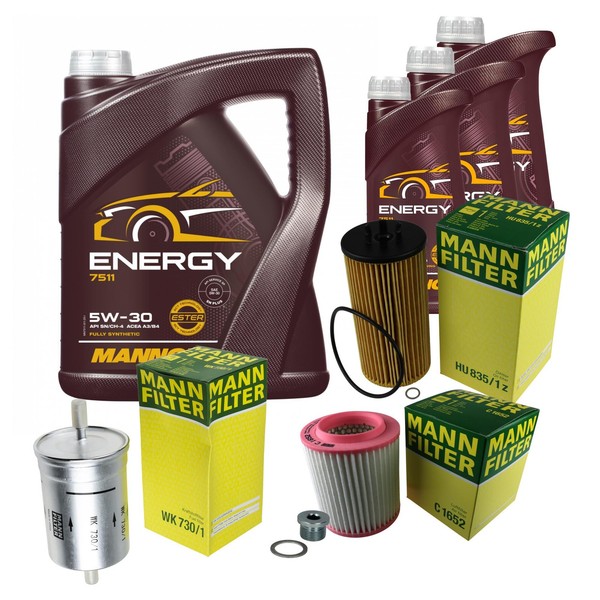 Mann Inspektionspaket 8L Mannol Energy 5W-30 FüR Audi A8 4.2 Quattro 3.7-image