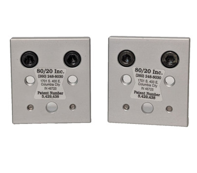 Lot of 2: 80/20 Inc. 5429438 mechanical low-fraction linear T-slot guide blocks