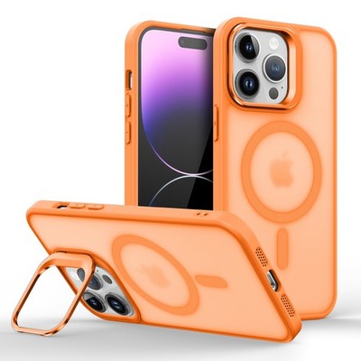 Shockproof Matte Stand Mag Safe Magnetic Case for iPhone 17 Pro Max 16 15 14 13