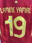 Autographed/Signed Lamine Yamal Spain Red World Cup Soccer Futbol Jersey BAS COA