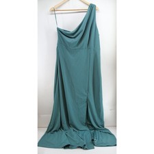 New Birdy Grey Kira Dress 2XL Womens Sea Glass Green One Shoulder Prom Formal B