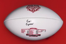 CURT CIGNETTI PSA COA SIGNED AUTOGRAPH 2025 CHAMPIONS FOOTBALL INDIANA HOOSIERS