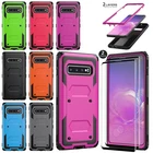 For Samsung Galaxy S10+ Plus Protection Case Heavy Duty Cover / Screen Protector