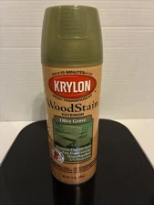 95% Full | Krylon Exterior Wood Stain Exterior Olive Grove Spray Stain