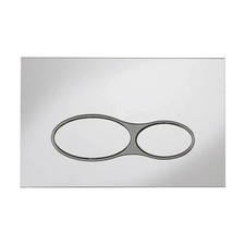 Crosswater Svelte Dual WC Flush Plate Chrome Finish Oval Buttons SEFLUSHC