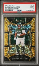 2023 PANINI SELECT GOLD DISCO PRIZM #474 QUINNEN WILLIAMS 6/10 PSA 9