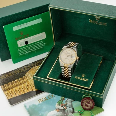 Men's Rolex Datejust 36mm Ref.16233 Silver Dial Jubilee Watch #W278734-1