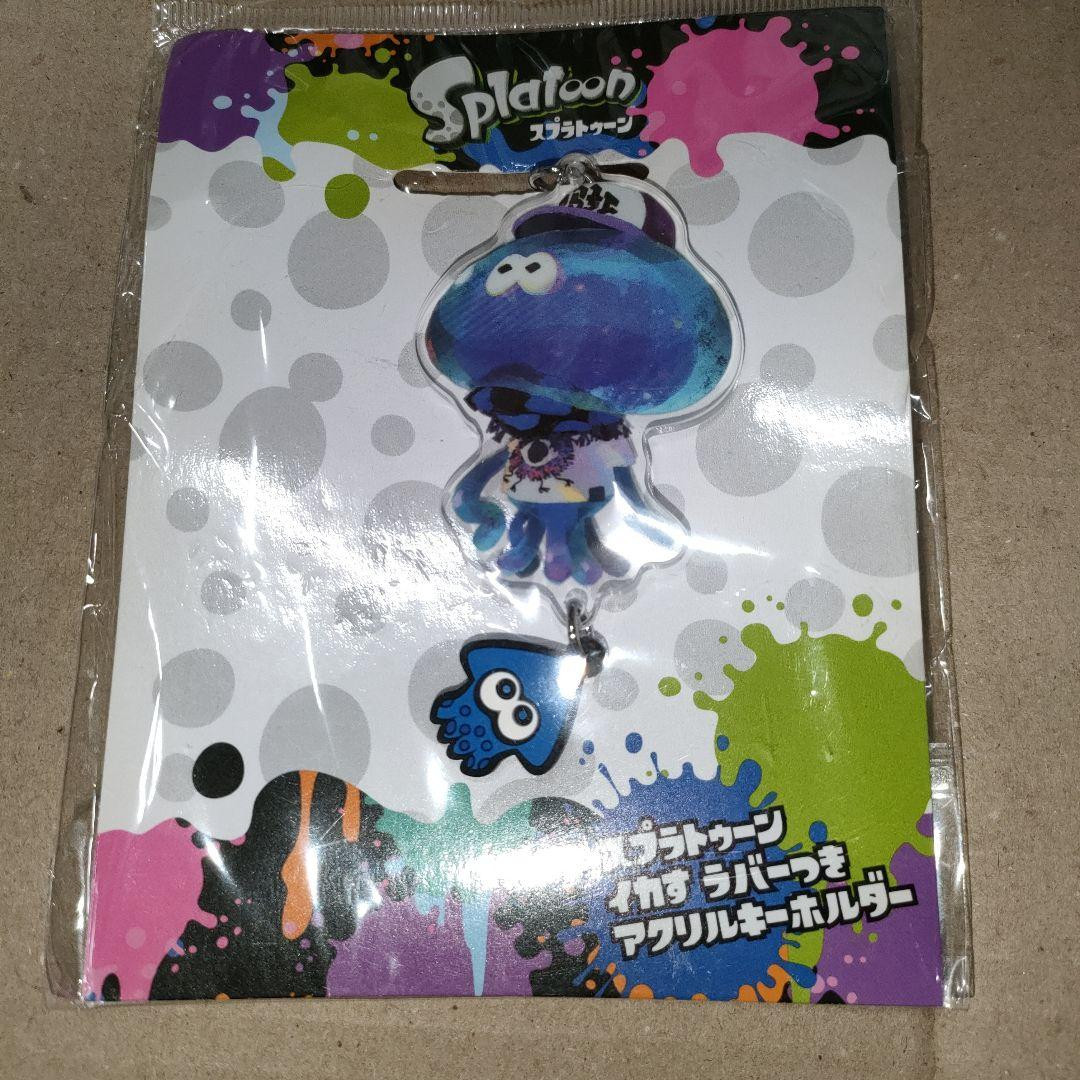 Splatoon Echizen Ikasu Acrylic Keychain with Rubber Anime Character Animation