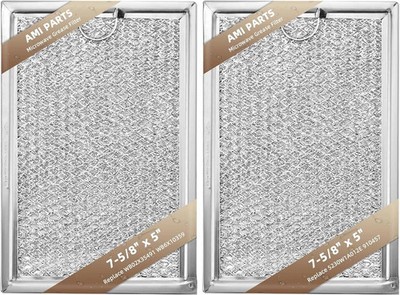 Microwave Grease Filter Replacement 7-5/8 X 5 X 3/32 Inch, 2 Packs