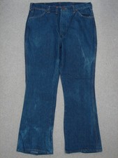 RC07403 VINTAGE 1970s  WRANGLER  13MWZ JEANS 38x32 msr 36"x31" TALON ZIPPER