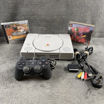 Playstation 1 PS1 Konsole Bundle Offiziell Schwarz Controller Spiele Getestet Funktioniert