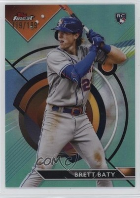 2023 Topps Finest Aqua Refractor 119/199 Brett Baty #40 Rookie RC 17lb