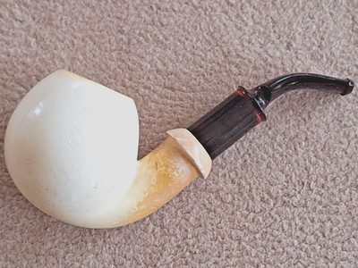 Meerschaumpfeife  ''Altinay ''  ,  Meerschaumpfeife für 9mm riesig super Zustand