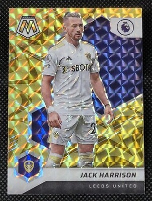 2021-22 Panini Mosaic Jack Harrison Yellow Checkered Prizm No 193 Leeds United