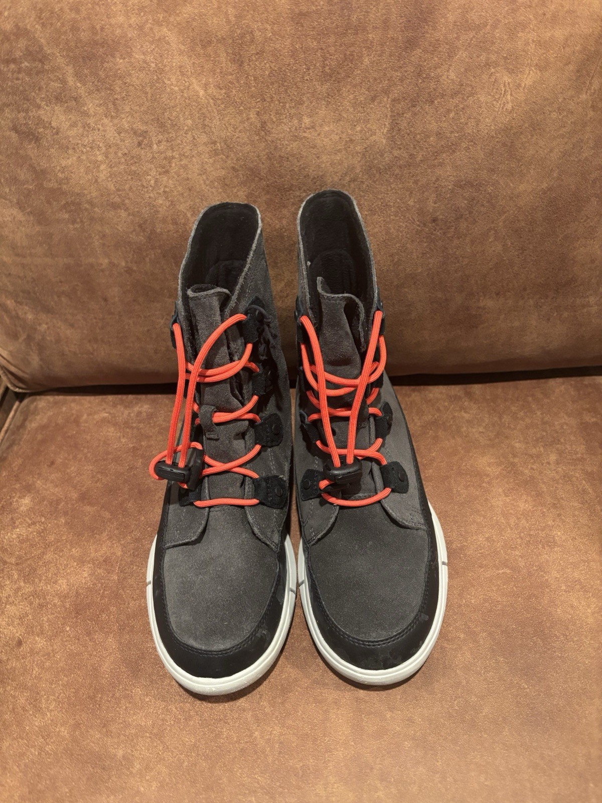 Sorel Snow Boots Size 6 Black Waterproof Faux Fur Winter Lace Up Boots-image