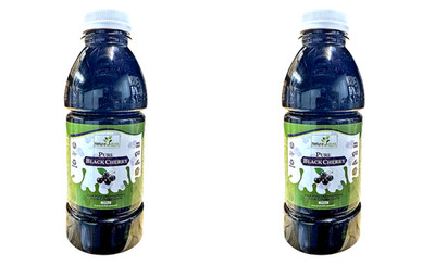 NaturalJuices Pure Black Cherry Juice Concentrate (500 ml) Packung mit 2 Flaschen