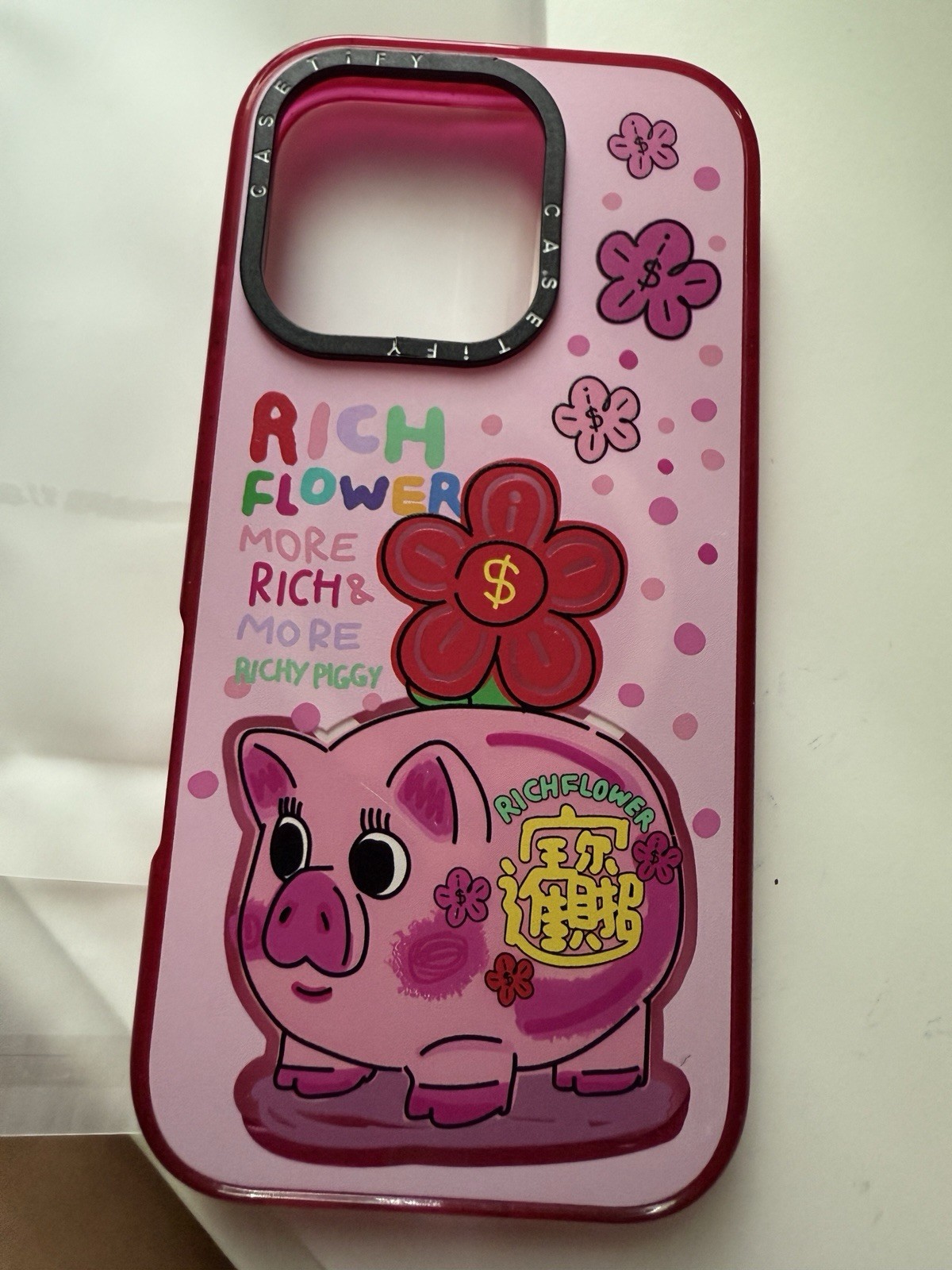 CASETIFY Rich Flower Pink MagSafe Case for iPhone 16 Pro-image