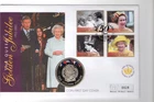 2002 GOLDEN JUBILEE - FALKLANDS MERCURY COIN FDC FROM COLLECTION C35