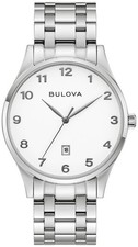 Bulova Stainless Steel White Dial Men’s Watch