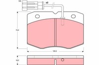 Bremsbelagsatz Scheibenbremse Vorne TRW GDB1356 FÜR Iveco BremsbelÄGe Belagsatz