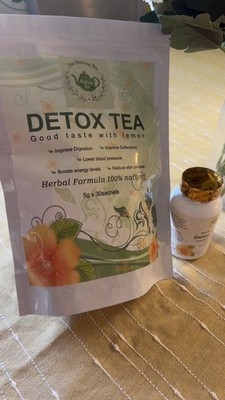 The Healing Tea Detox Lemon Tea 30 Sachets 100% Natural Herbal Formula