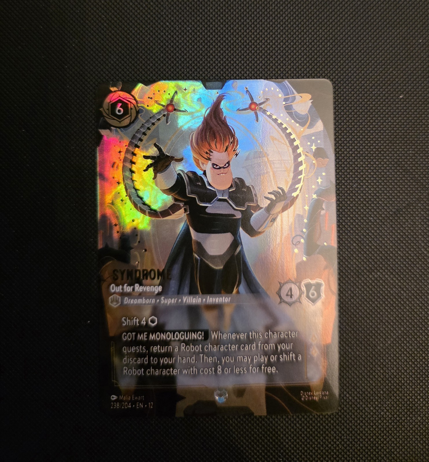 Disney Lorcana Syndrome Out for Revenge Wilds Unknown Enchanted Foil 238/204