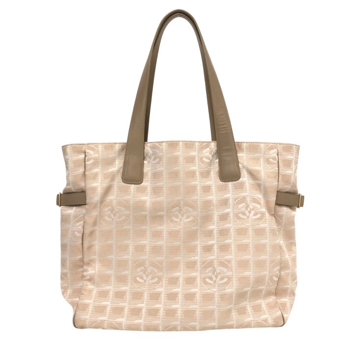 Chanel Travel Line Tote GM Shoulder Bag in Leather and Nylon Canvas A15825