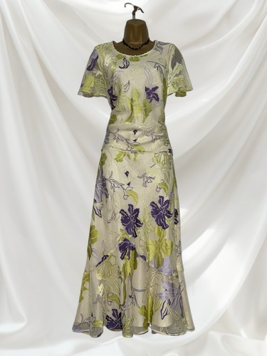 JACQUES VERT & ROMAN Size 10 Cream Purple Lime Mother Of The Bride Outfit - Picture 13 of 16