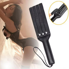 Bondage PU Leather Spanking Paddle Flirt Fetish Slave Flogger Whip Sex Toy Adult