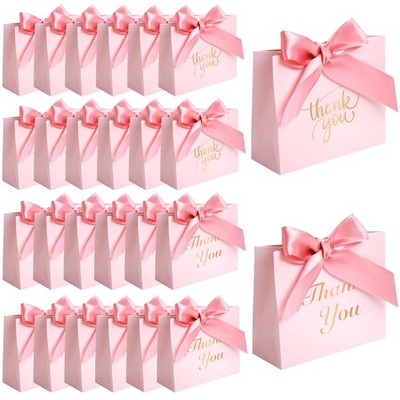 24 Bolsitas Rosas Para Recuerdos Bolsas De Regalo De Agradecimiento Con Cinta